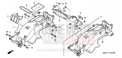 GARDE-BOUE ARRIERE NT650V2 de 2002